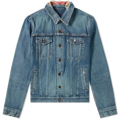 ysl bandana denim jacket|Saint Laurent.